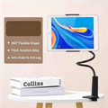 1.2m Universal Gooseneck Tablet & Phone Holder, Flexible Extra Long Arm Clip Stand for Bed, Desk & Bedroom